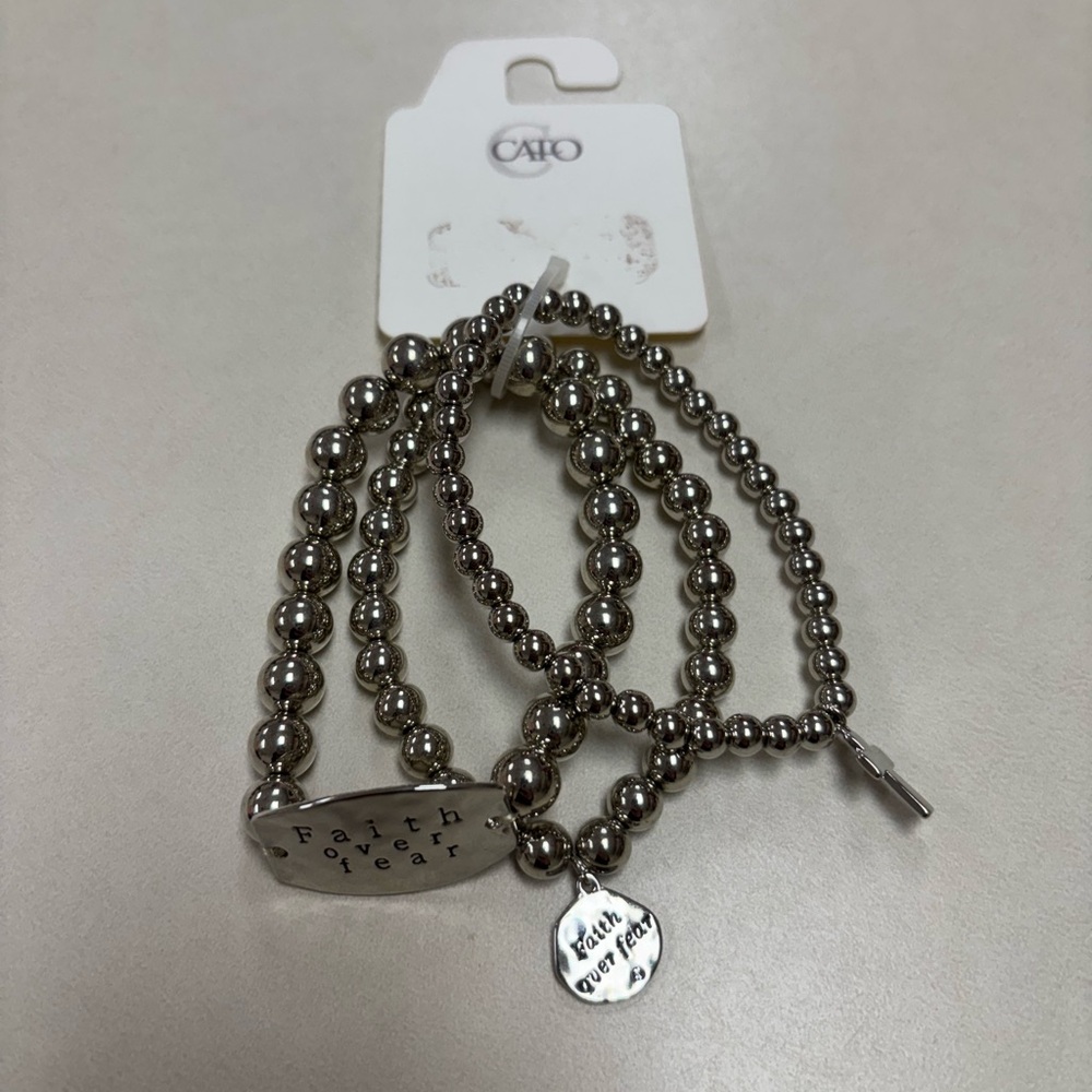 Cato Metallic Beaded Bracelets with Charms